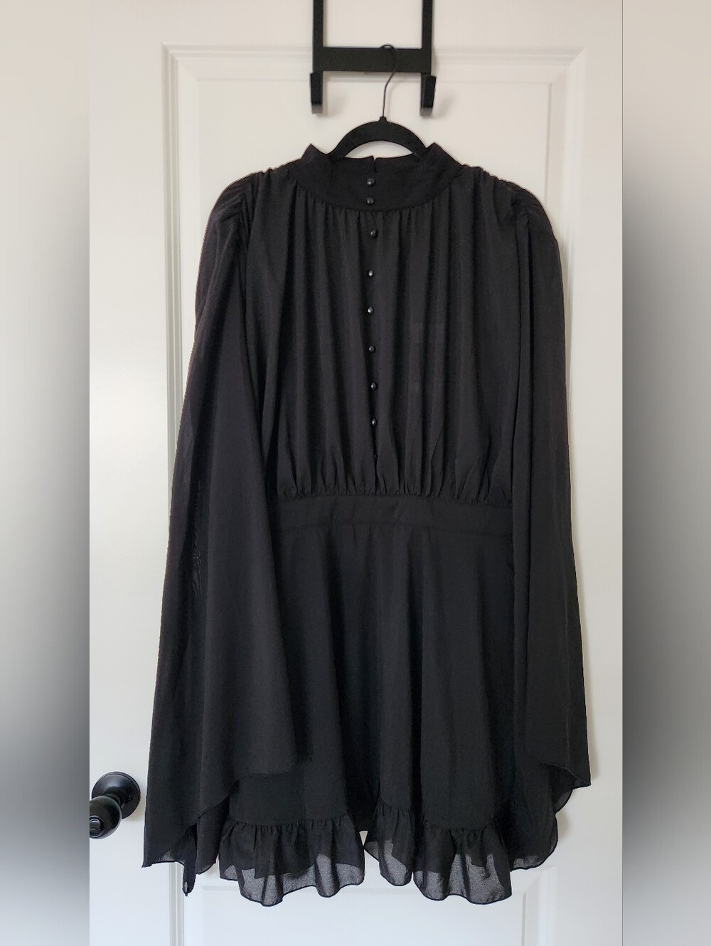 Killstar Black Mini Dress with High Neck